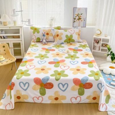 Cotton Double Printed Bed Linen Bed Sheet Supplier