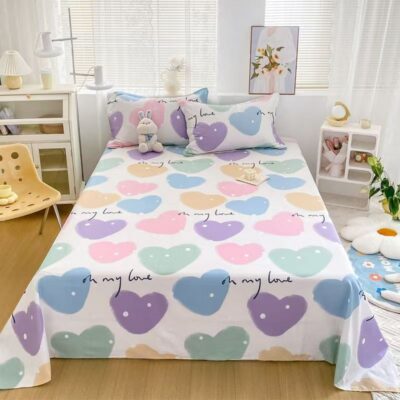 Cotton Double Printed Bed Linen Bed Sheet Supplier