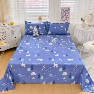 Cotton Double Printed Bed Linen Bed Sheet Supplier