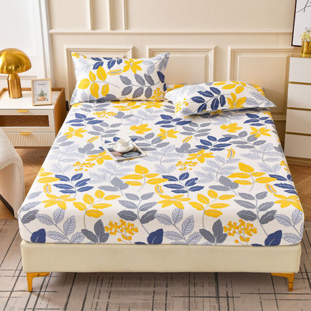 Large Printed Fitted Sheet with Modern Patterns (1) Large Printed Bed Linen Fitted Sheet Manufacturer