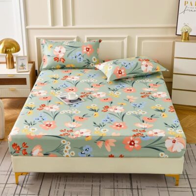Large Printed Bed Linen Fitted Sheet Manufacturer