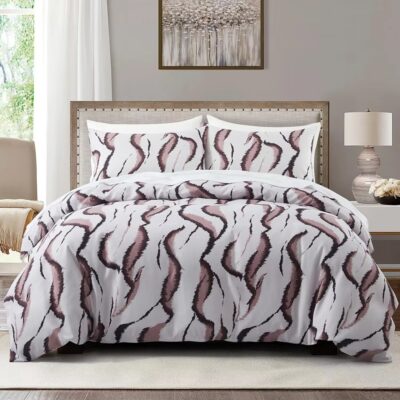 Floral Pattern Breathable Bed Linen Duvet Cover for Bedroom