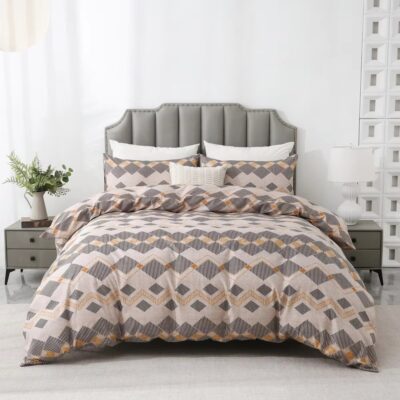Floral Pattern Breathable Bed Linen Duvet Cover for Bedroom