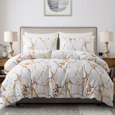 Floral Pattern Breathable Bed Linen Duvet Cover for Bedroom