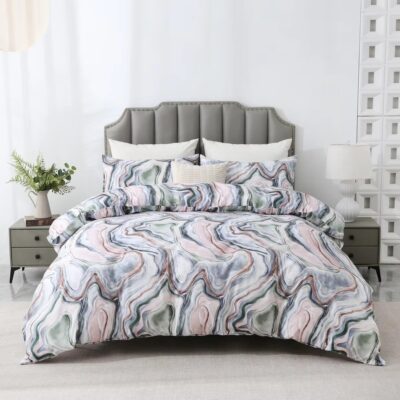 Floral Pattern Breathable Bed Linen Duvet Cover for Bedroom