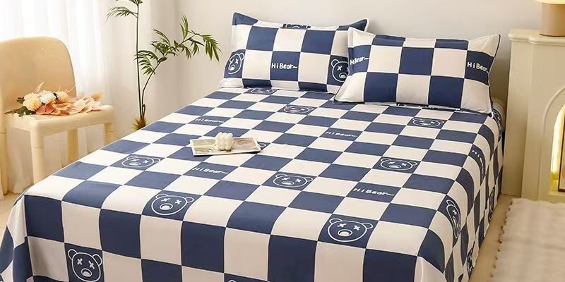 Simple Home Printed Bed Sheet for Modern Bedrooms (3) Simple Home Printed Bed Linen Bed Sheet Supplier