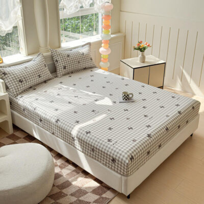 Brushed Microfiber Printed Bed Linen Fitted Sheet Factory