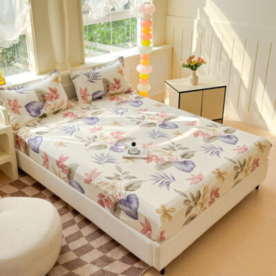 Brushed Microfiber Printed Bed Linen Fitted Sheet Factory