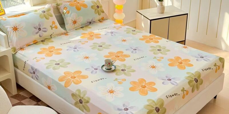 Soft Brushed Microfiber Printed Fitted Sheet for Home Use (6) Brushed Microfiber Printed Bed Linen Fitted Sheet Factory