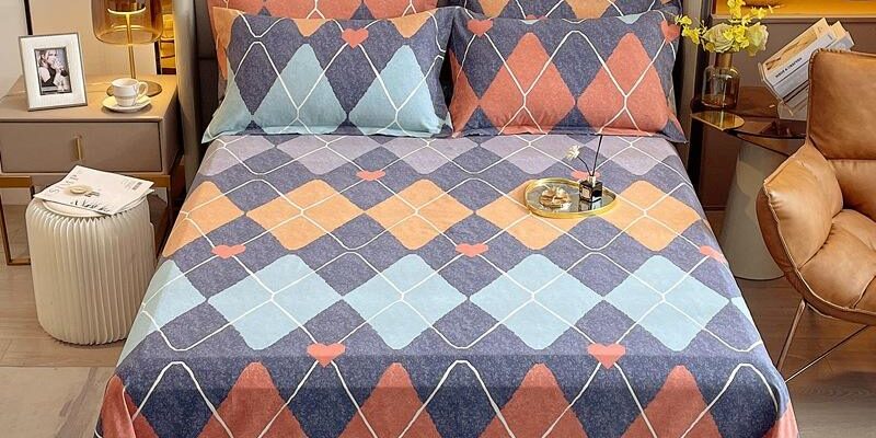 Thick Cotton Bed Sheet for Home Bedrooms (4) Home Thick Cotton Bed Sheet Manufacturer