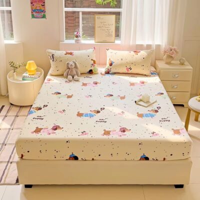 Washable Breathable Cartoon Printed Fitted Sheet Supplier