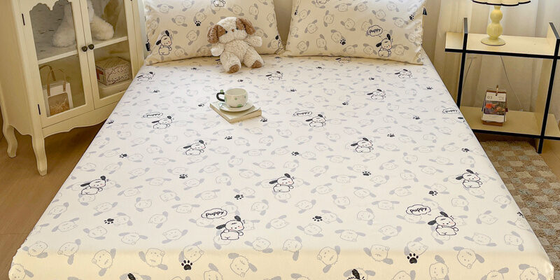 Washable Cartoon Printed Fitted Sheet for Kids and Home Bedrooms (5) Washable Breathable Cartoon Printed Fitted Sheet Supplier