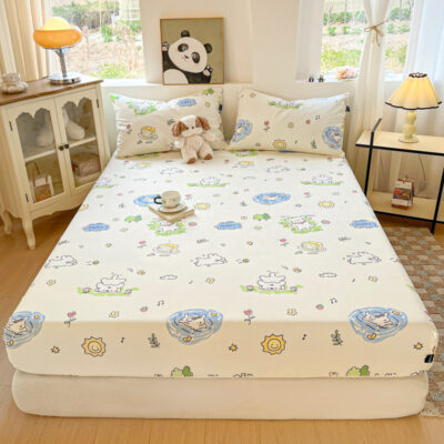 Washable Breathable Cartoon Printed Fitted Sheet Supplier